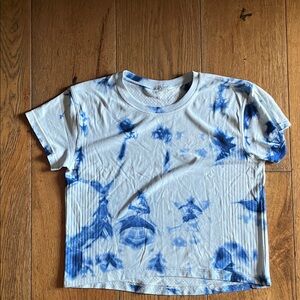 lululemon athletica Blue Tie-Dye Crop Top